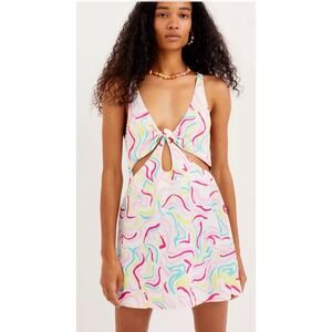 For Love & Lemons Satin Cutout Palmer Mini Dress | U.S. Woman's Large